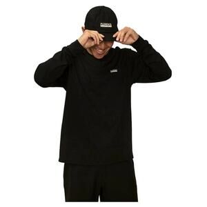 Florence Marine X Men's Small Black Organic Long Sleeve T Shirt Crew Neck K9-1